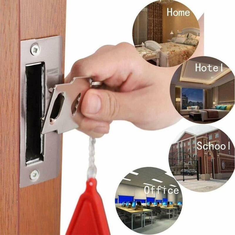 EPibuss Portable Anti Theft Security Door Lock  Metal Latch