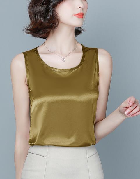 Epibuss Thick silk tanks women sexy satin tank tops