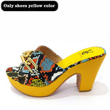 EPibuss Italian snake pattern platform women high heels matching handbags