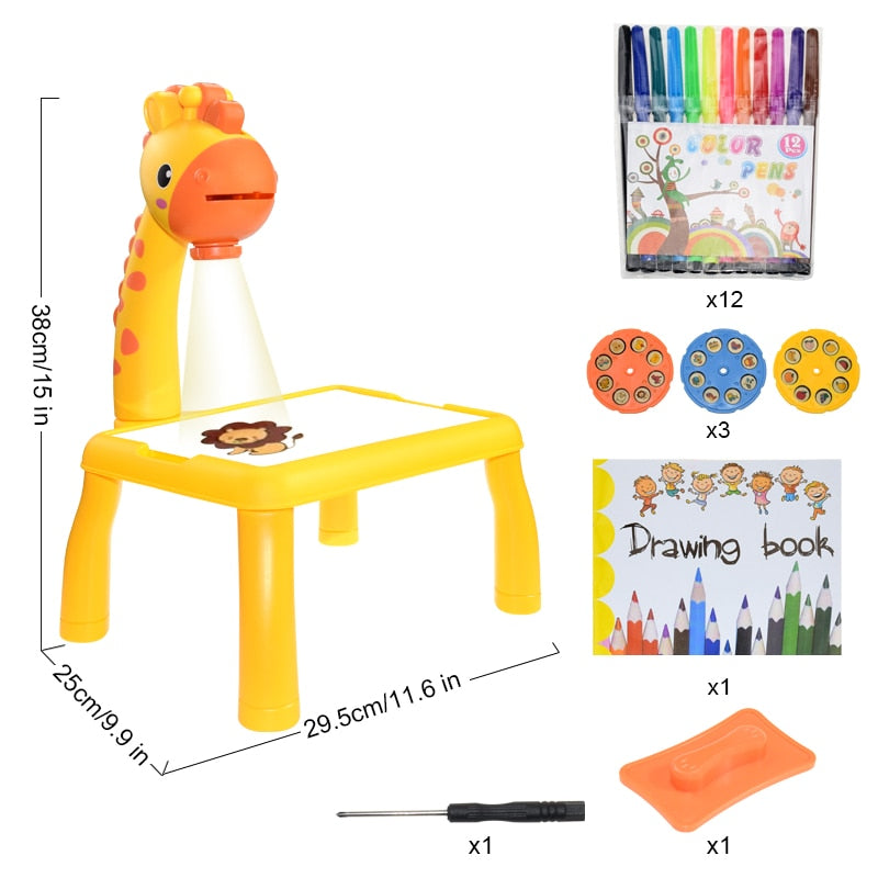 EPibuss Children Led Projector Art Drawing Table Toy