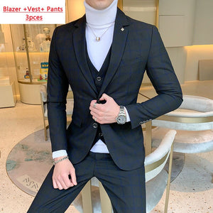 EPibuss Men Fashion 3pcs Set Business Suit