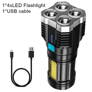 EPibuss Super Bright lighting Battery Operated Rechargeable Multi-function Led Long-range Flashlight