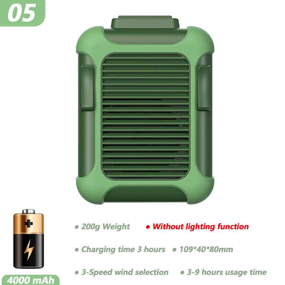 EPibuss Rechargeable battery USB Portable Personal Hanging waist Fan Air Conditioner