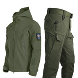 EPibuss Water/Windproof Thermal Military Men Winter Soft Shell Fleece Jacket +pants