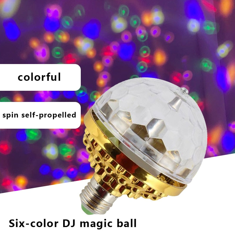 EPibuss Colorful Auto Rotating Lighting For Home Party KTV Disco DJ Ball Light