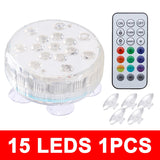 EPibuss 15 Submersible LED Lights Wireless Multi Color Night Lamp Party Wedding Decoration