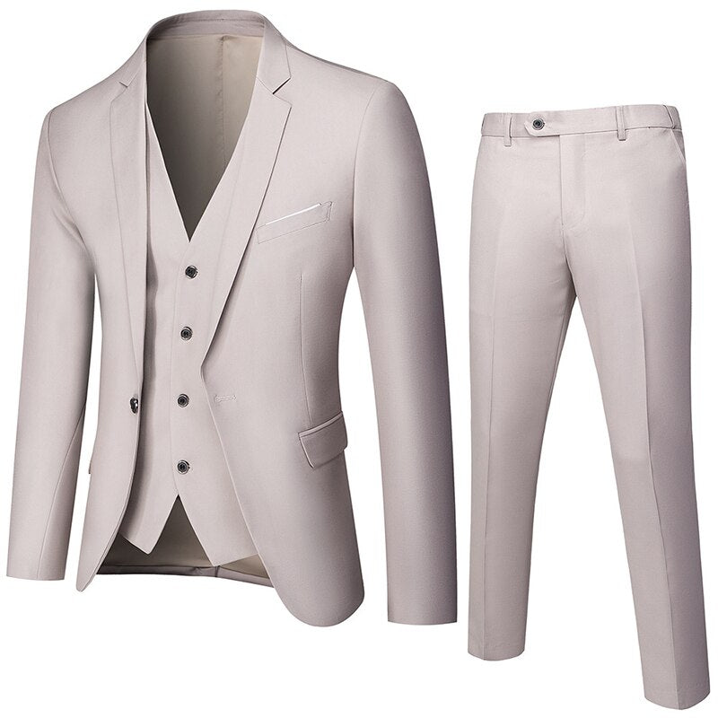 EPibuss Men Two-Piece Light Business Suit