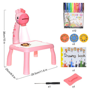 EPibuss Children Led Projector Art Drawing Table Toy