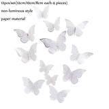 EPibuss 12pcs/lot Luminous  Colorful Butterflies Butterfly 3D Wall Sticker