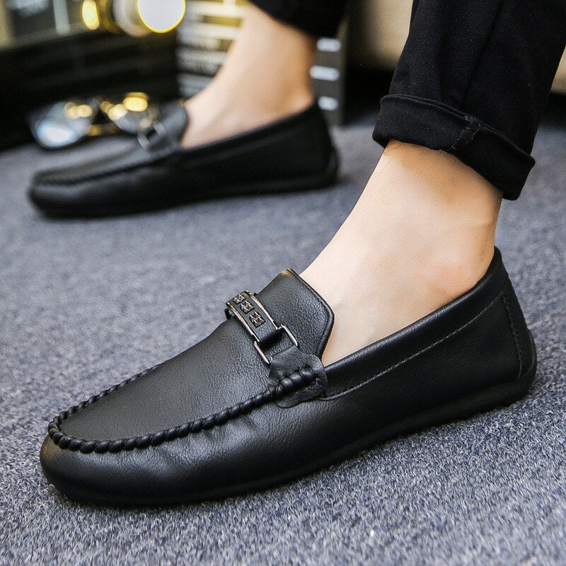 EPibuss Brand Shoes Men Classic Split Leather Loafers Casual Shoes