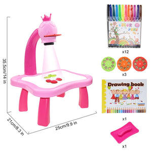 EPibuss Children Led Projector Art Drawing Table Toy