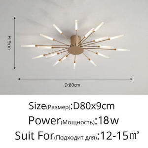 EPibuss Living Room Bedroom Modern Ceiling Chandelier Led Firework For Dining Room