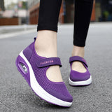 EPibuss Large Women Lightweight Mesh Breathable Sneakers Flat Shoes