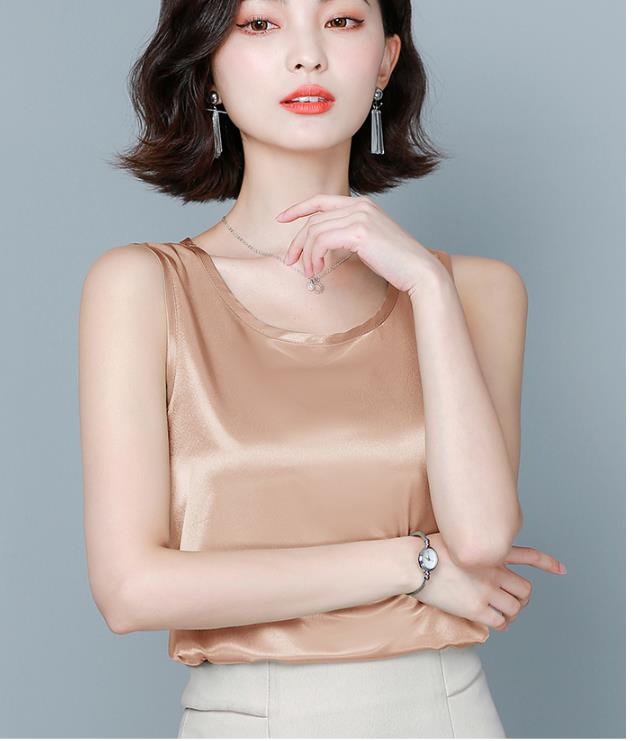 Epibuss Thick silk tanks women sexy satin tank tops