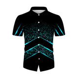 EPibuss Men Summer Casual Buttoned  Print Short Sleeve Shirt