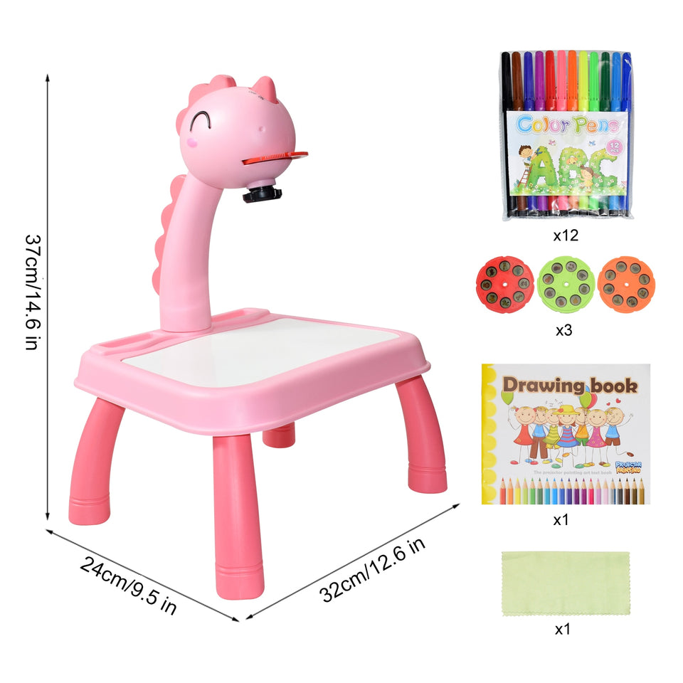 EPibuss Children Led Projector Art Drawing Table Toy